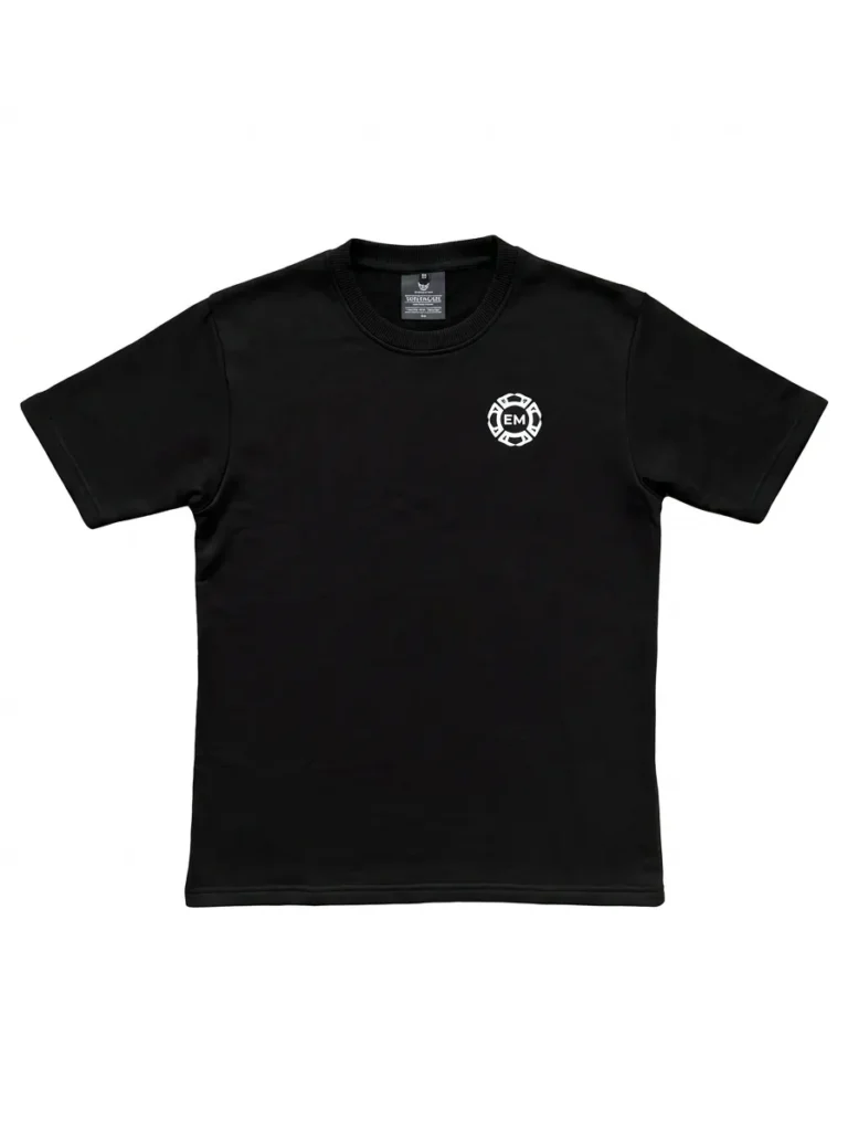 The black Salah Set terry tee on its own